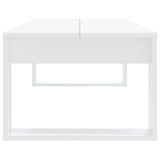 Coffee Table White 110x50x35 cm Engineered Wood - 45-Degree Angle
