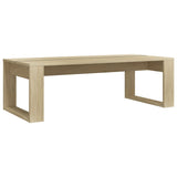 Coffee Table Sonoma Oak 110x50x35 cm Engineered Wood - Front View