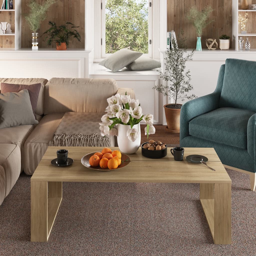 Coffee Table Sonoma Oak 110x50x35 cm Engineered Wood