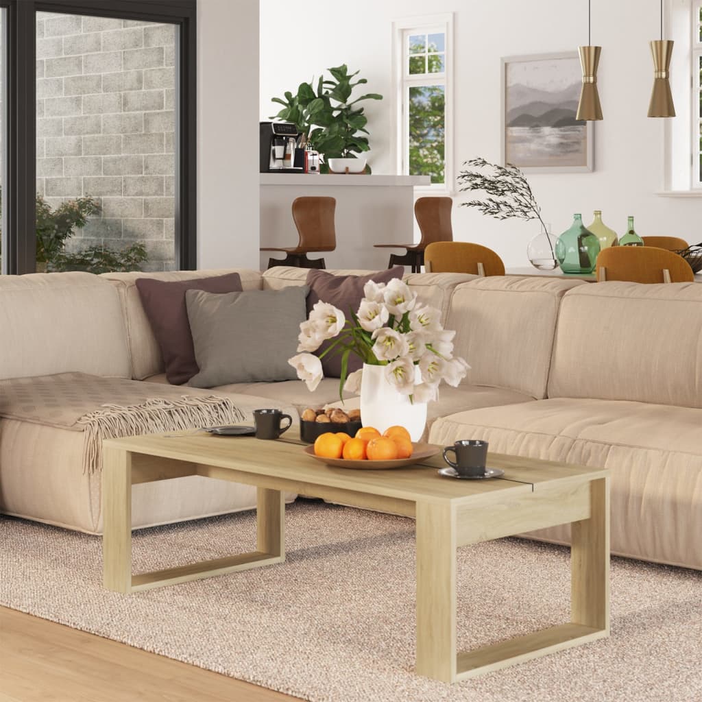 Coffee Table Sonoma Oak 110x50x35 cm Engineered Wood