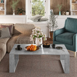 Coffee Table Concrete Grey 110x50x35 cm Engineered Wood