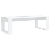 Coffee Table High Gloss White 110x50x35 cm Engineered Wood