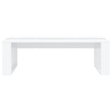 Coffee Table High Gloss White 110x50x35 cm Engineered Wood - Top-Down View