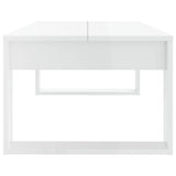 Coffee Table High Gloss White 110x50x35 cm Engineered Wood