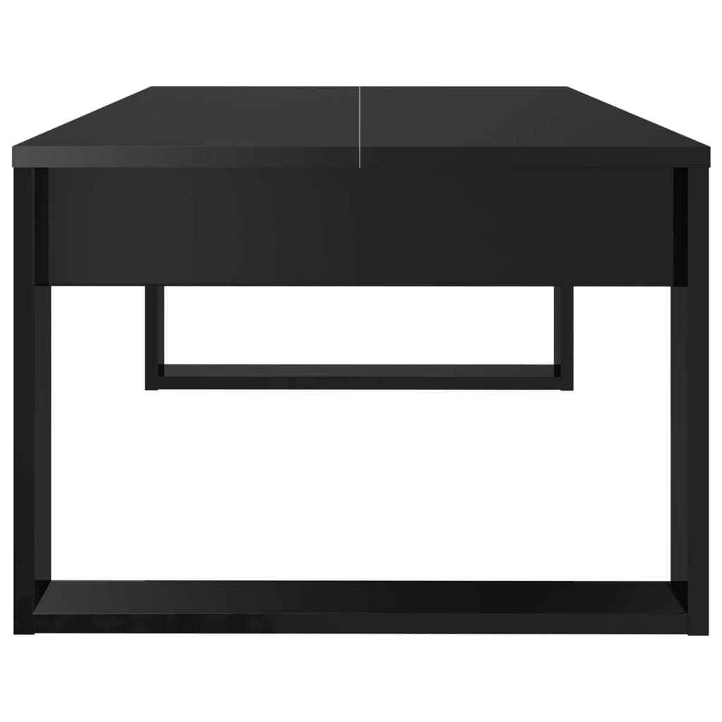 Coffee Table High Gloss Black 110x50x35 cm Engineered Wood