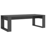 Coffee Table High Gloss Grey 110x50x35 cm Engineered Wood - Front View