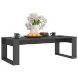 Coffee Table High Gloss Grey 110x50x35 cm Engineered Wood
