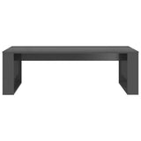 Coffee Table High Gloss Grey 110x50x35 cm Engineered Wood - Top-Down View