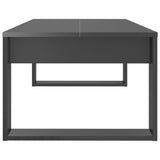 Coffee Table High Gloss Grey 110x50x35 cm Engineered Wood