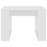 Side Table White 50x50x35 cm Engineered Wood