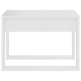 Side Table White 50x50x35 cm Engineered Wood