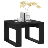 Side Table Black 50x50x35 cm Engineered Wood - Rear View
