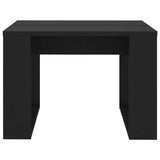Side Table Black 50x50x35 cm Engineered Wood - Top-Down View