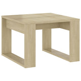 Side Table Sonoma Oak 50x50x35 cm Engineered Wood - Front View