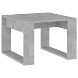 Side Table Concrete Grey 50x50x35 cm Engineered Wood - Front View