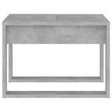 Side Table Concrete Grey 50x50x35 cm Engineered Wood