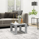Side Table Concrete Grey 50x50x35 cm Engineered Wood