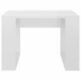 Side Table High Gloss White 50x50x35 cm Engineered Wood