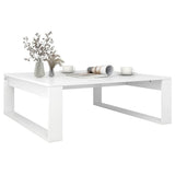 Coffee Table White 100x100x35 cm Engineered Wood - Rear View