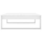 Coffee Table White 100x100x35 cm Engineered Wood - 45-Degree Angle