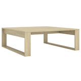 Coffee Table Sonoma Oak 100x100x35 cm Engineered Wood - Front View
