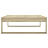 Coffee Table Sonoma Oak 100x100x35 cm Engineered Wood - 45-Degree Angle