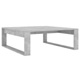 Coffee Table Concrete Grey 100x100x35 cm Engineered Wood - Front View