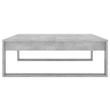 Coffee Table Concrete Grey 100x100x35 cm Engineered Wood - 45-Degree Angle