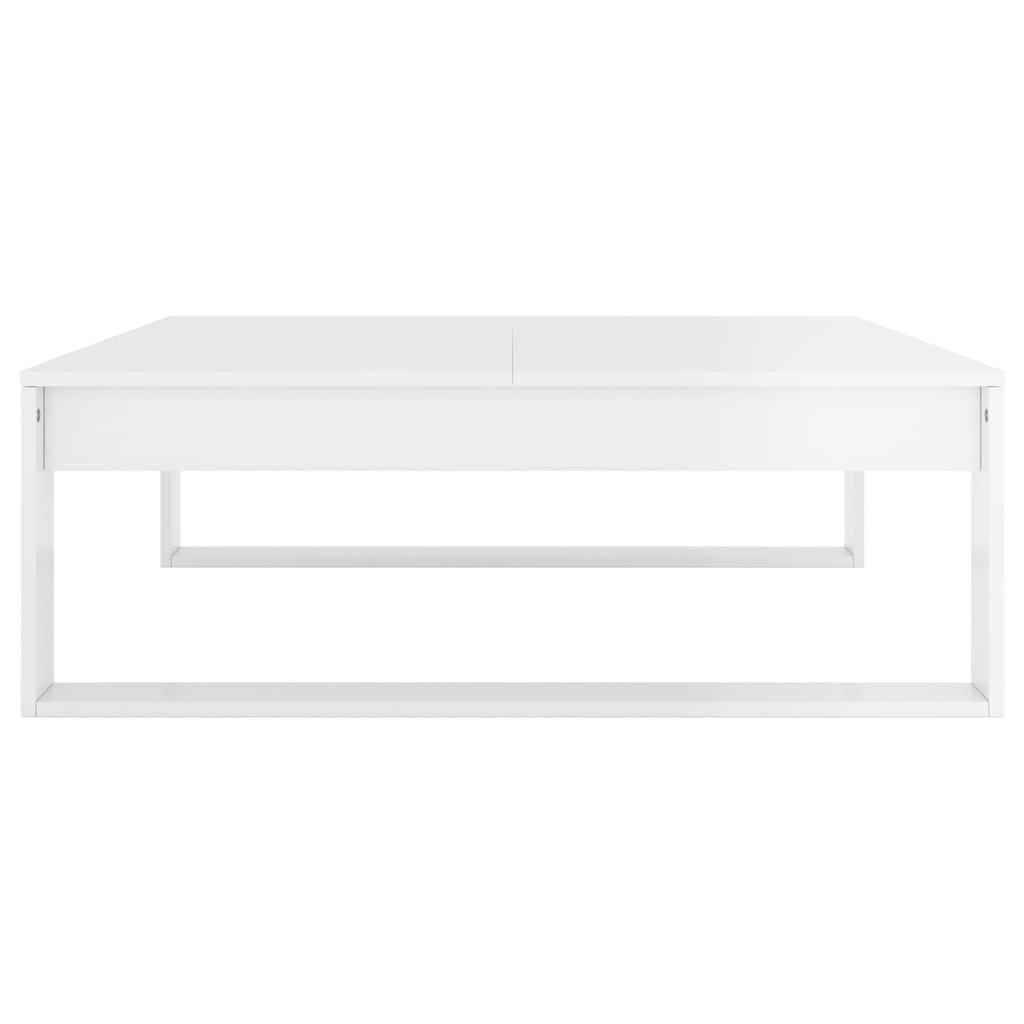 Coffee Table High Gloss White 100x100x35 cm Engineered Wood