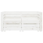 Garden 2-Seater Pallet Sofa Solid Pinewood White