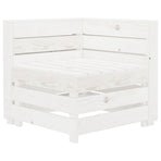 Garden 2-Seater Pallet Sofa Solid Pinewood White