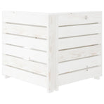 Garden 2-Seater Pallet Sofa Solid Pinewood White