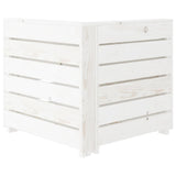 Garden 2-Seater Pallet Sofa Solid Pinewood White - 45-Degree Angle