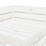 Garden 2-Seater Pallet Sofa Solid Pinewood White