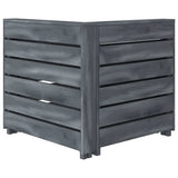 Garden 2-Seater Pallet Sofa Solid Pinewood Grey