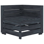 6 Piece Garden Pallet Lounge Set Solid Pinewood Grey
