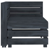 6 Piece Garden Pallet Lounge Set Solid Pinewood Grey