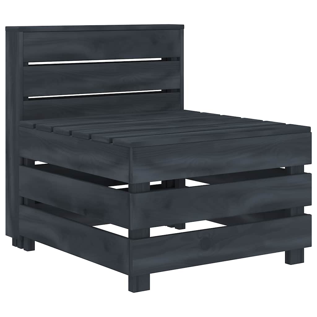 6 Piece Garden Pallet Lounge Set Solid Pinewood Grey