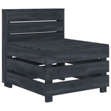 6 Piece Garden Pallet Lounge Set Solid Pinewood Grey - 45-Degree Angle