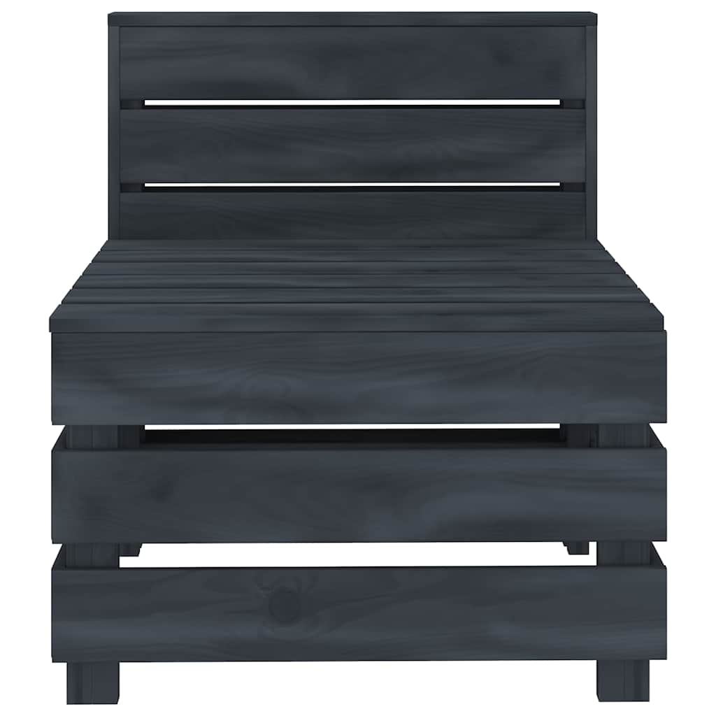 6 Piece Garden Pallet Lounge Set Solid Pinewood Grey