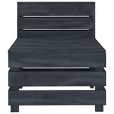6 Piece Garden Pallet Lounge Set Solid Pinewood Grey