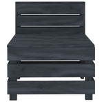 6 Piece Garden Pallet Lounge Set Solid Pinewood Grey