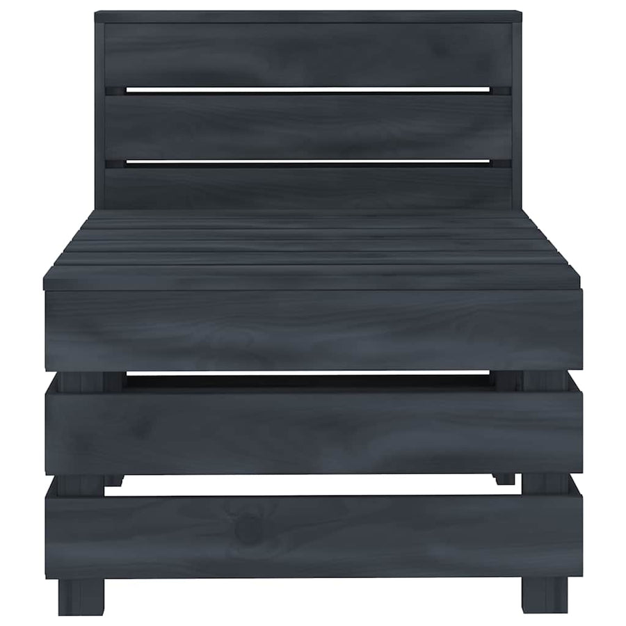 6 Piece Garden Pallet Lounge Set Solid Pinewood Grey