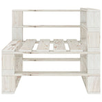 Garden 2-Seater Pallet Sofa White Solid Pinewood