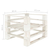 5 Piece Garden Pallet Lounge Set Solid Pinewood White - Extra Image