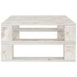 5 Piece Garden Pallet Lounge Set Solid Pinewood White - Extra Image