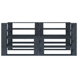 Garden 2-Seater Pallet Sofa Grey Solid Pinewood