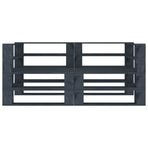 Garden 2-Seater Pallet Sofa Grey Solid Pinewood