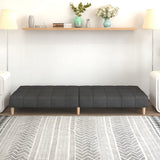 2-Seater Sofa Bed Dark Grey Fabric - Side View