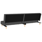 2-Seater Sofa Bed Dark Grey Fabric - 45-Degree Angle